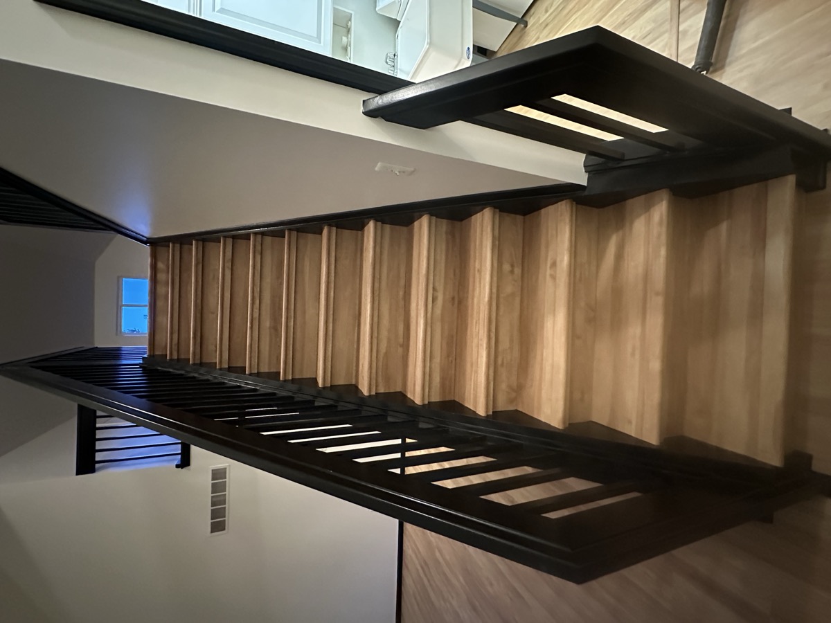 Hardwood staircase installation