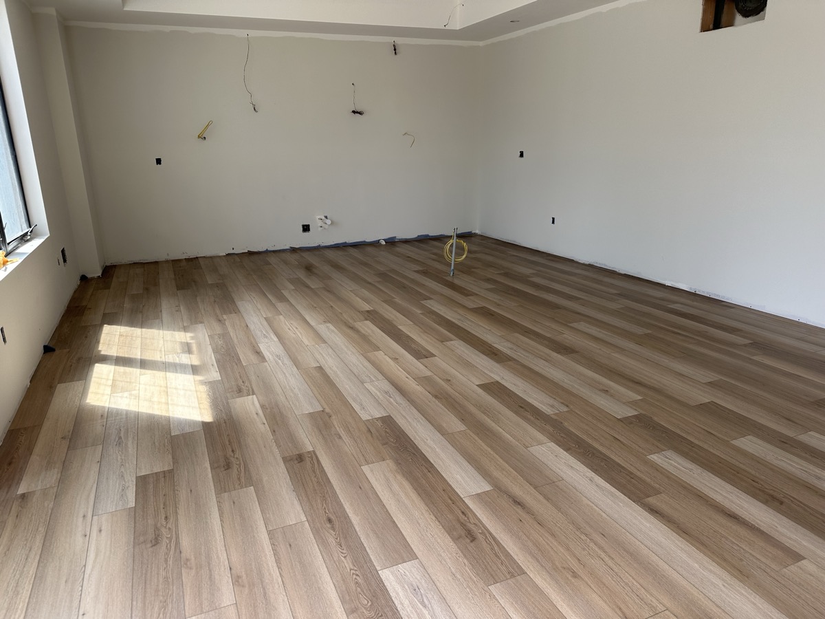 LVP in new construction room